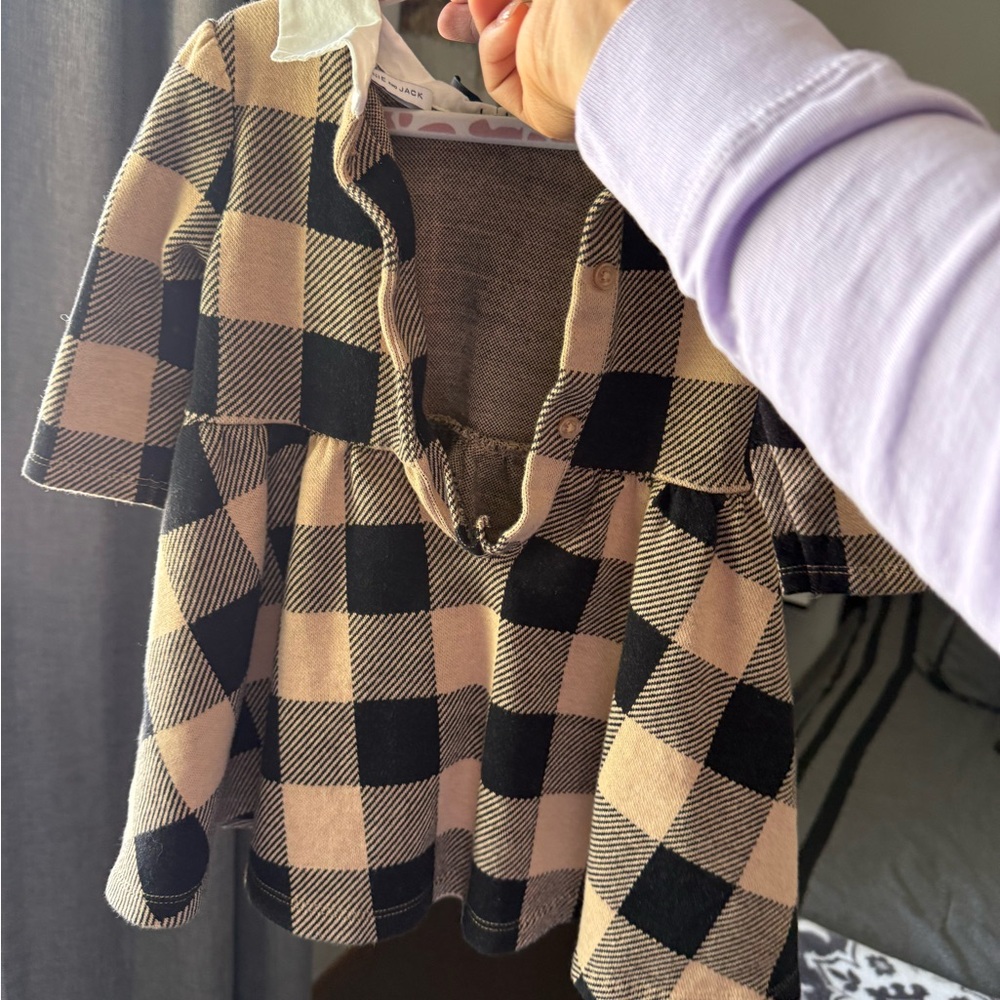 Janie and Jack Black and Tan Baby Dress